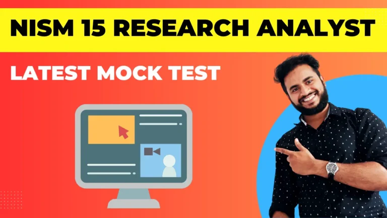 NISM Research Analyst Mock Test | NISM-Series-XV: Research Analyst Certification Exam